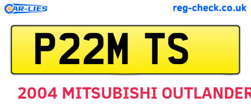 P22MTS are the vehicle registration plates.