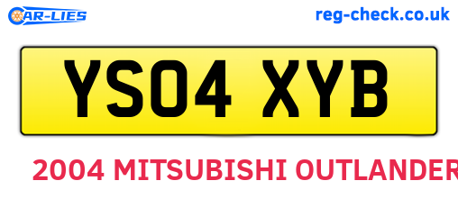 YS04XYB are the vehicle registration plates.