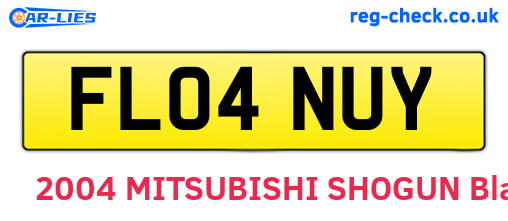 FL04NUY are the vehicle registration plates.