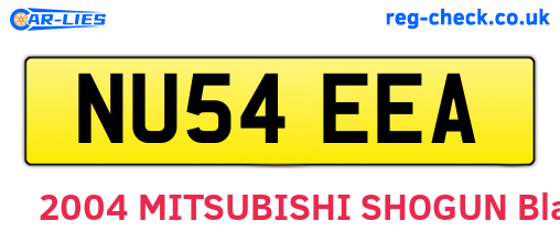 NU54EEA are the vehicle registration plates.