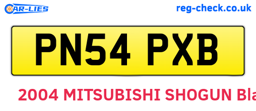 PN54PXB are the vehicle registration plates.