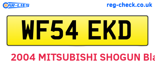WF54EKD are the vehicle registration plates.