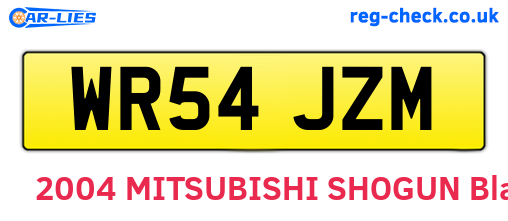 WR54JZM are the vehicle registration plates.