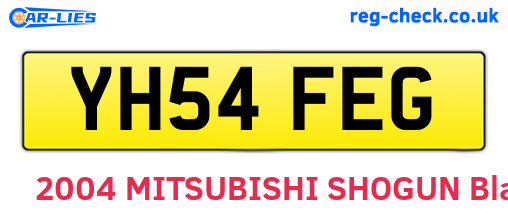 YH54FEG are the vehicle registration plates.