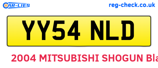 YY54NLD are the vehicle registration plates.