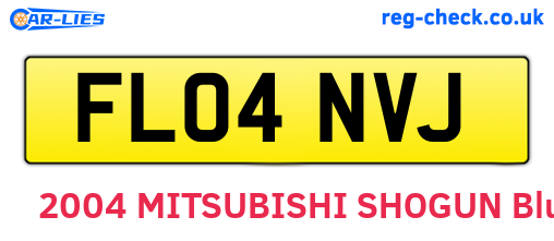 FL04NVJ are the vehicle registration plates.