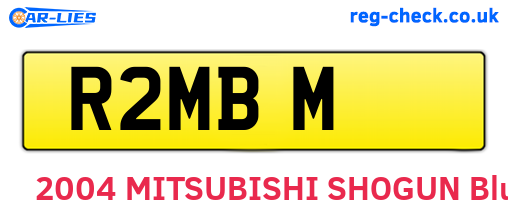 R2MBM are the vehicle registration plates.