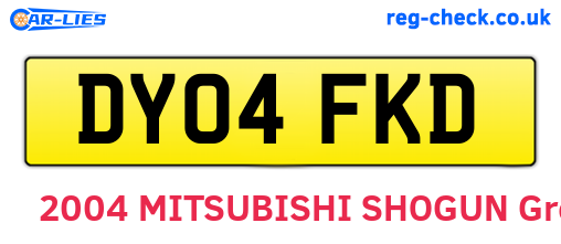 DY04FKD are the vehicle registration plates.