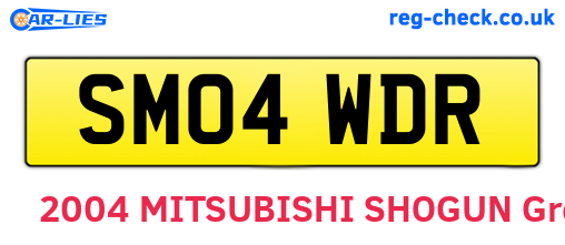 SM04WDR are the vehicle registration plates.