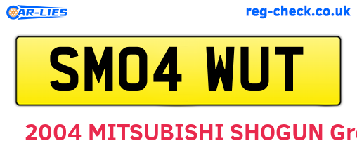 SM04WUT are the vehicle registration plates.