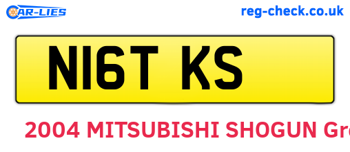 N16TKS are the vehicle registration plates.