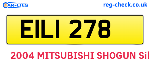EIL1278 are the vehicle registration plates.
