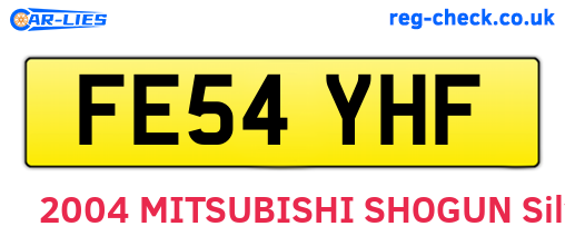 FE54YHF are the vehicle registration plates.