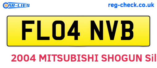 FL04NVB are the vehicle registration plates.