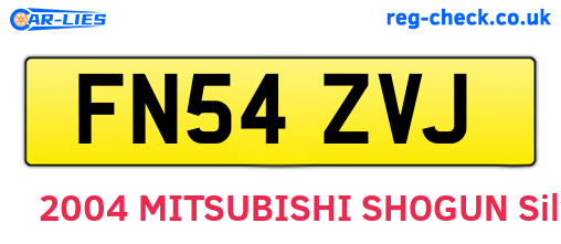 FN54ZVJ are the vehicle registration plates.