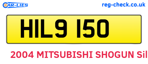 HIL9150 are the vehicle registration plates.
