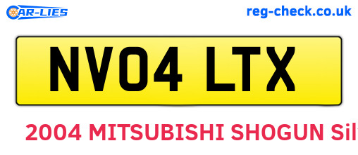 NV04LTX are the vehicle registration plates.