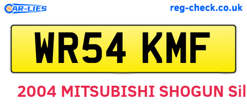 WR54KMF are the vehicle registration plates.