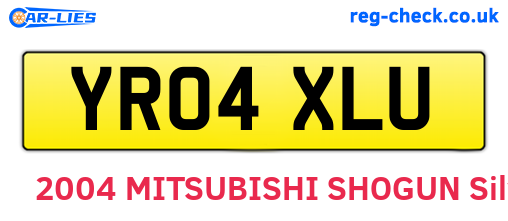 YR04XLU are the vehicle registration plates.