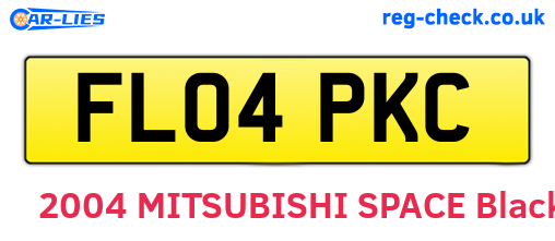 FL04PKC are the vehicle registration plates.