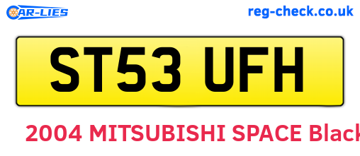 ST53UFH are the vehicle registration plates.