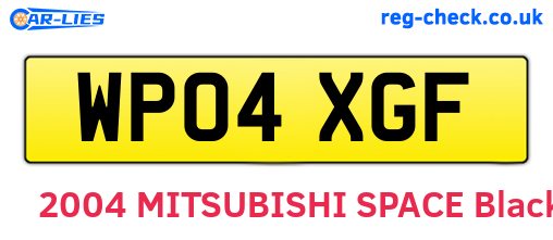 WP04XGF are the vehicle registration plates.