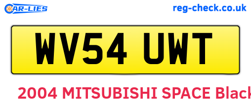 WV54UWT are the vehicle registration plates.