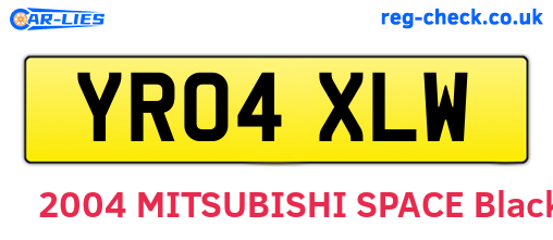YR04XLW are the vehicle registration plates.