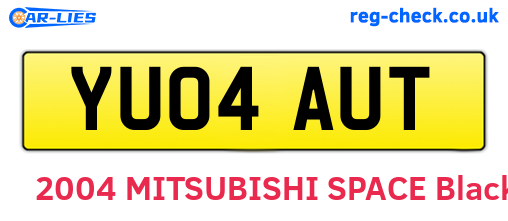YU04AUT are the vehicle registration plates.
