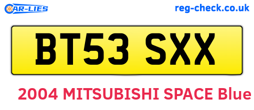 BT53SXX are the vehicle registration plates.