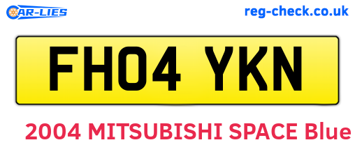 FH04YKN are the vehicle registration plates.