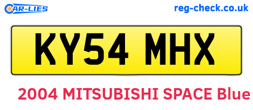 KY54MHX are the vehicle registration plates.