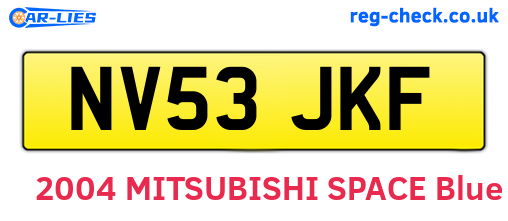 NV53JKF are the vehicle registration plates.