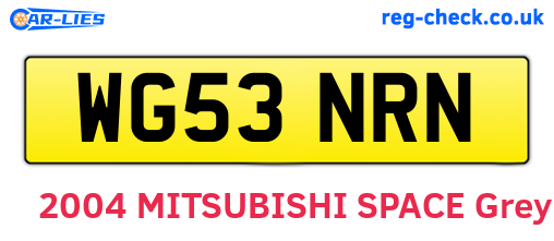 WG53NRN are the vehicle registration plates.
