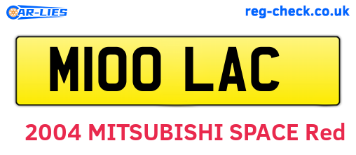 M100LAC are the vehicle registration plates.