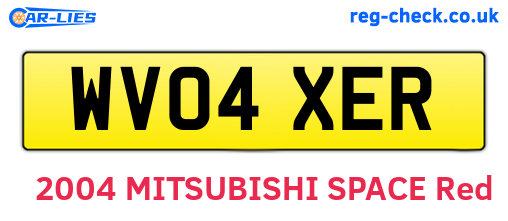 WV04XER are the vehicle registration plates.