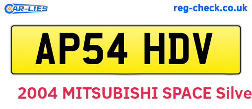 AP54HDV are the vehicle registration plates.