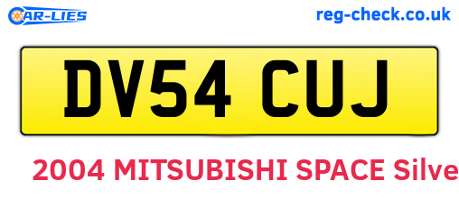 DV54CUJ are the vehicle registration plates.