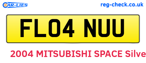 FL04NUU are the vehicle registration plates.