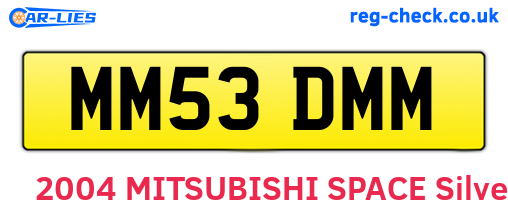 MM53DMM are the vehicle registration plates.