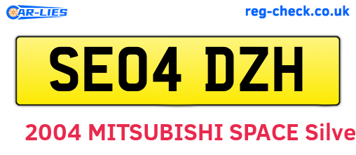 SE04DZH are the vehicle registration plates.