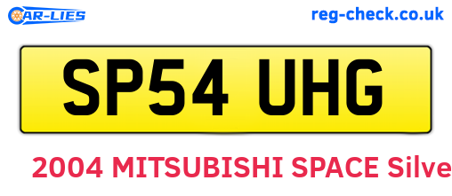 SP54UHG are the vehicle registration plates.