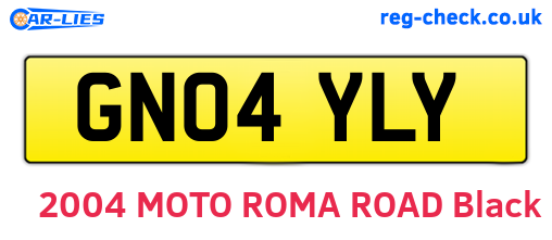 GN04YLY are the vehicle registration plates.