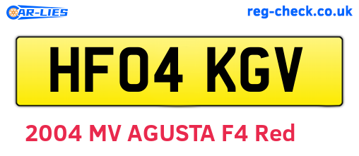 HF04KGV are the vehicle registration plates.