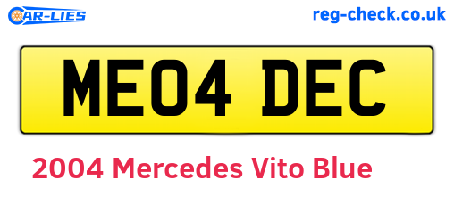 Blue 2004 Mercedes Vito (ME04DEC)