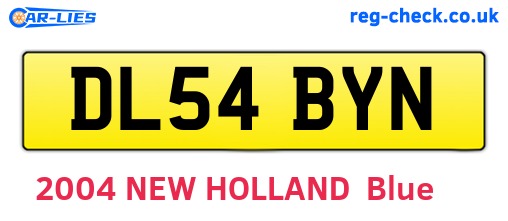 DL54BYN are the vehicle registration plates.