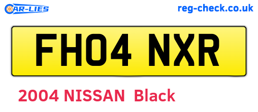 FH04NXR are the vehicle registration plates.
