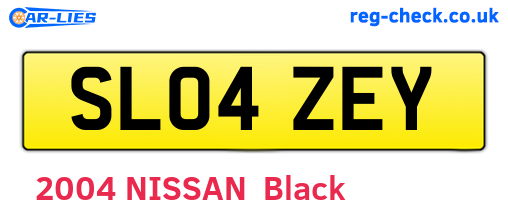 SL04ZEY are the vehicle registration plates.
