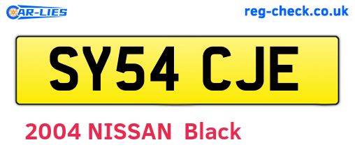 SY54CJE are the vehicle registration plates.
