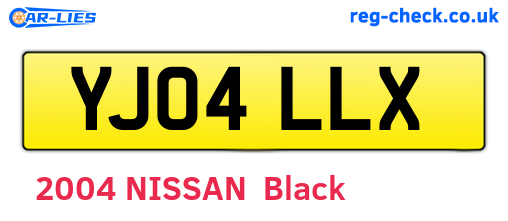 YJ04LLX are the vehicle registration plates.